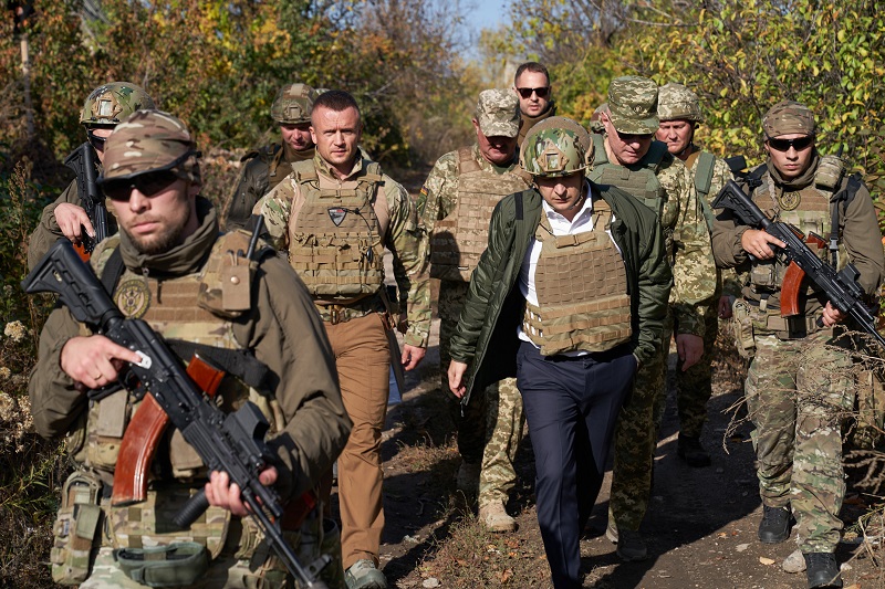 Зеленський у зоні ООС на день Захисника України