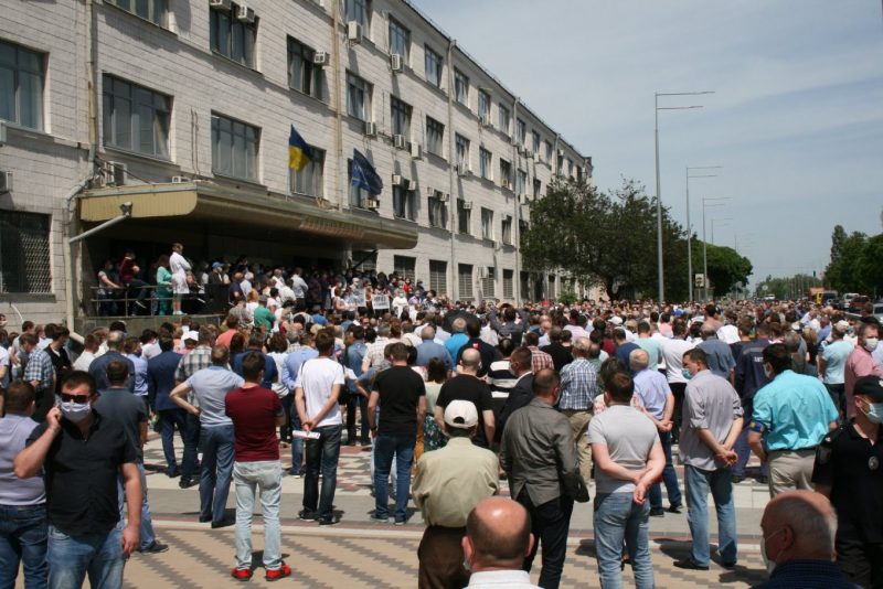 Акція протесту працівників АНтонова проти Укроборонпрому