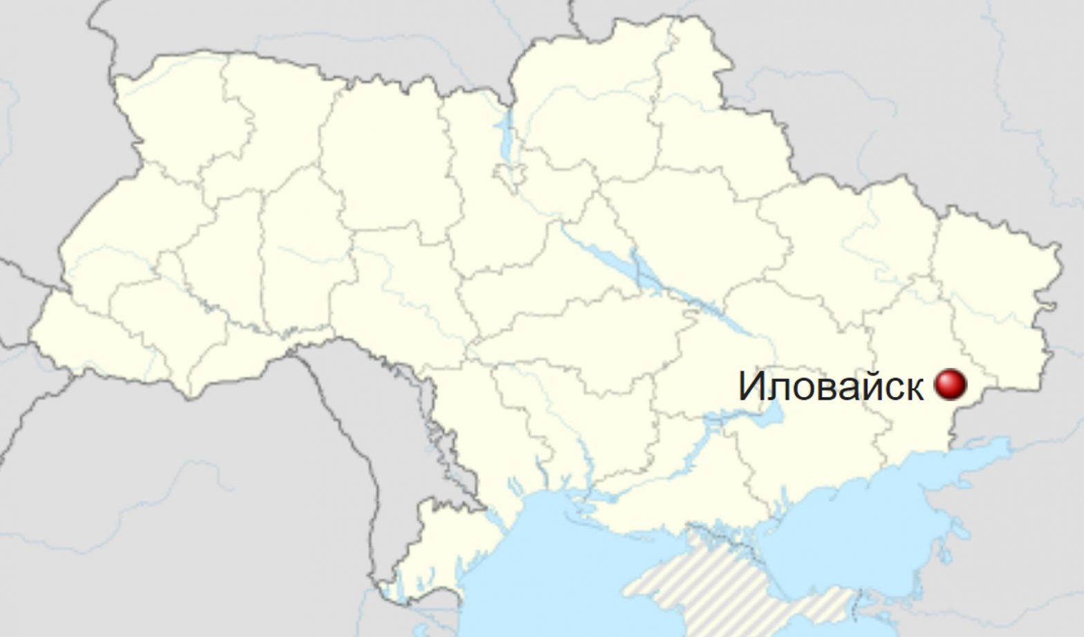 Иловайськ на карті