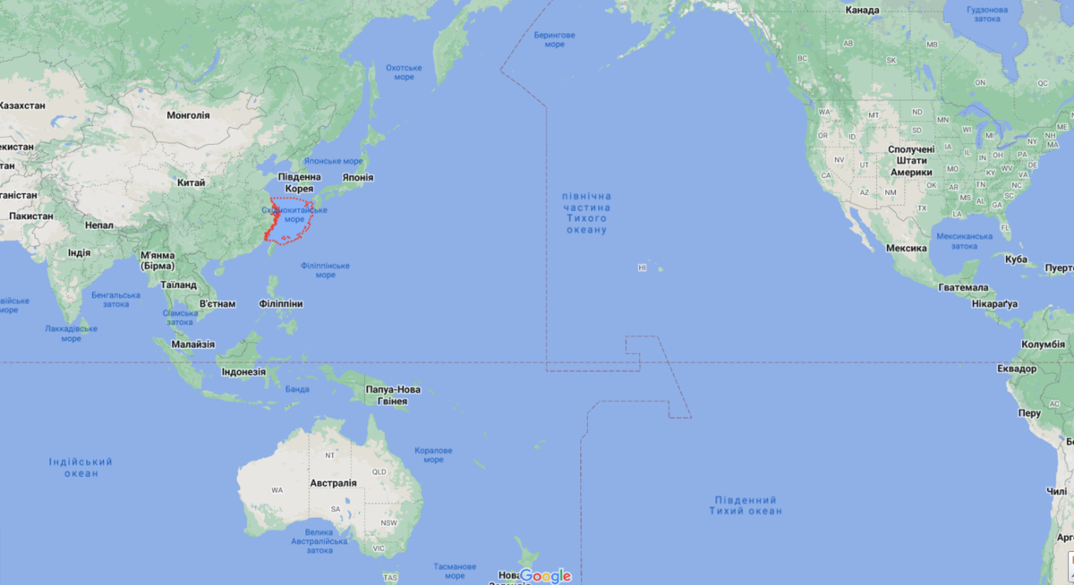 Карта індо-тихоокеанського району