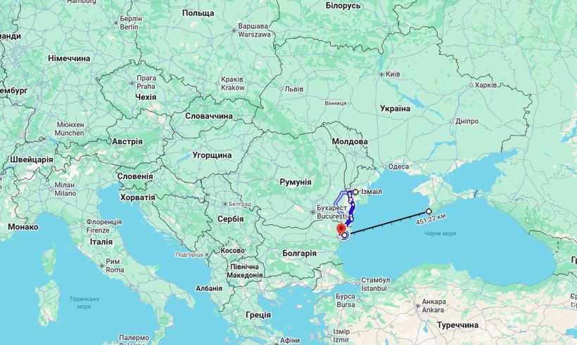 Болгарія на карті